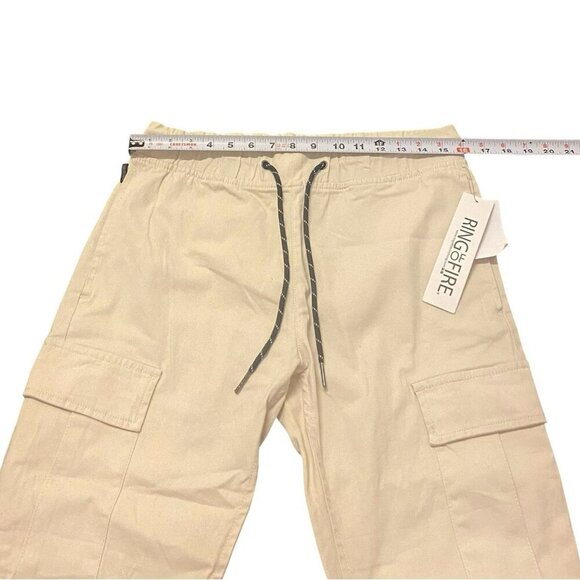 Ring of Fire Men's Infantry Cargo Joggers Khaki Twill Size Medium NWT - Picture 5 of 9